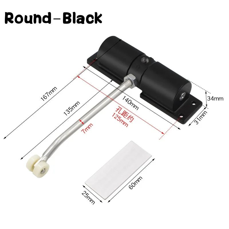 Automatyczny zamykacz drzwi 180 stopni.